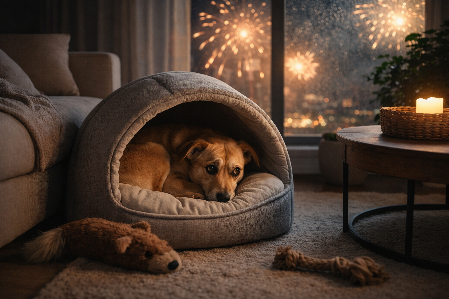 cachorro com medo de barulho dentro de casa