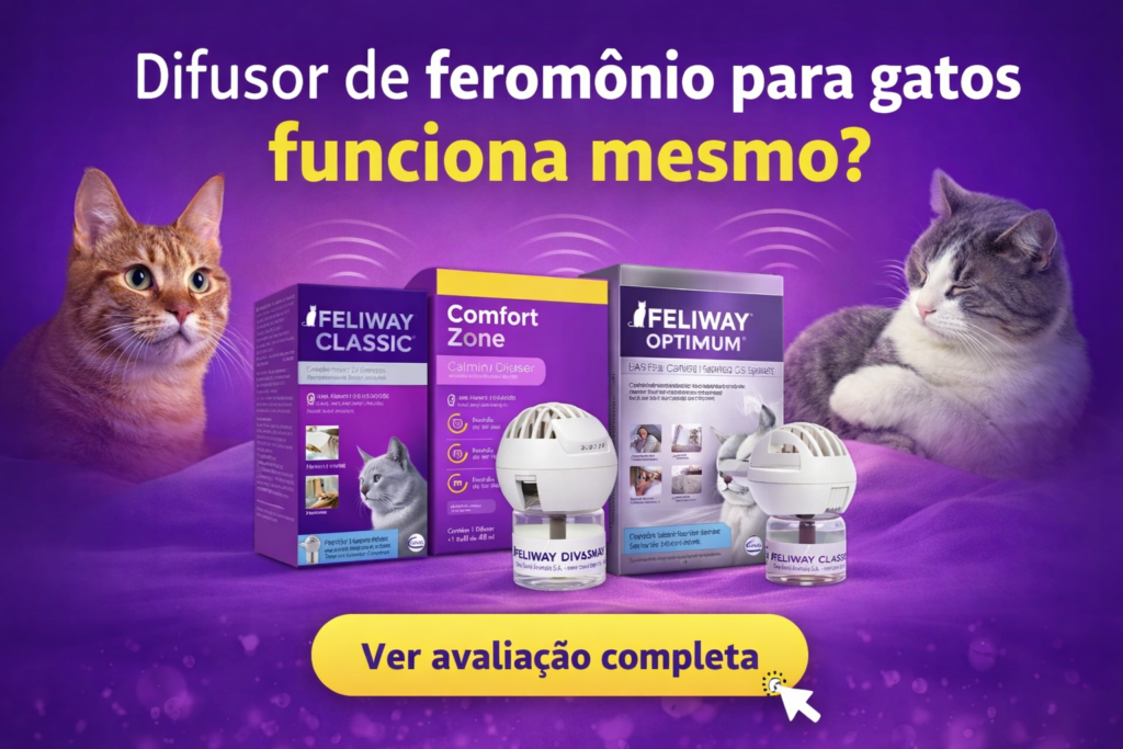 Difusor de feromônio para gatos funciona mesmo? Comparação entre Feliway Classic, Comfort Zone e Feliway Optimum para reduzir estresse felino