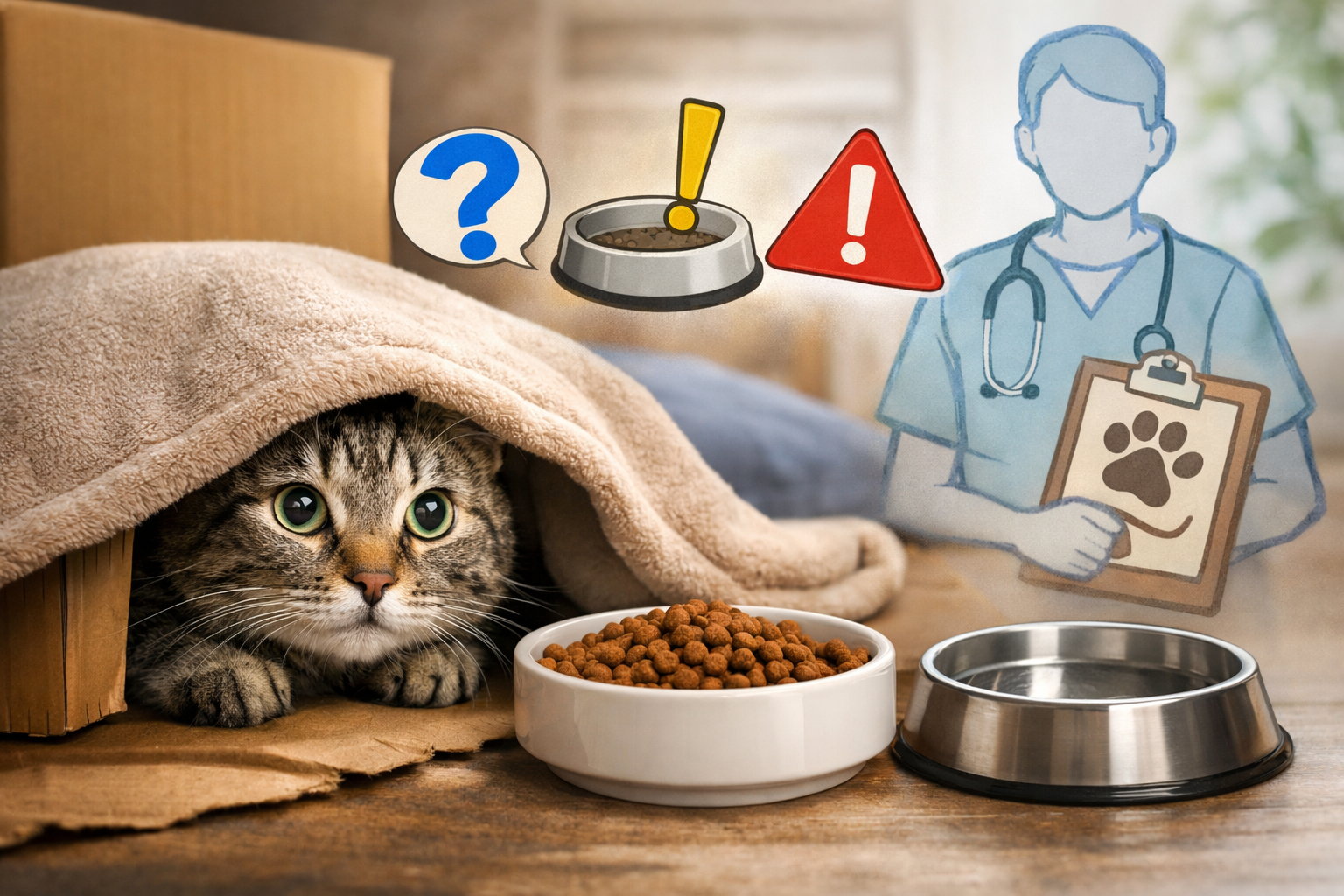 Gato recém-adotado fica escondido e não come nos primeiros dias de adaptação ao novo lar