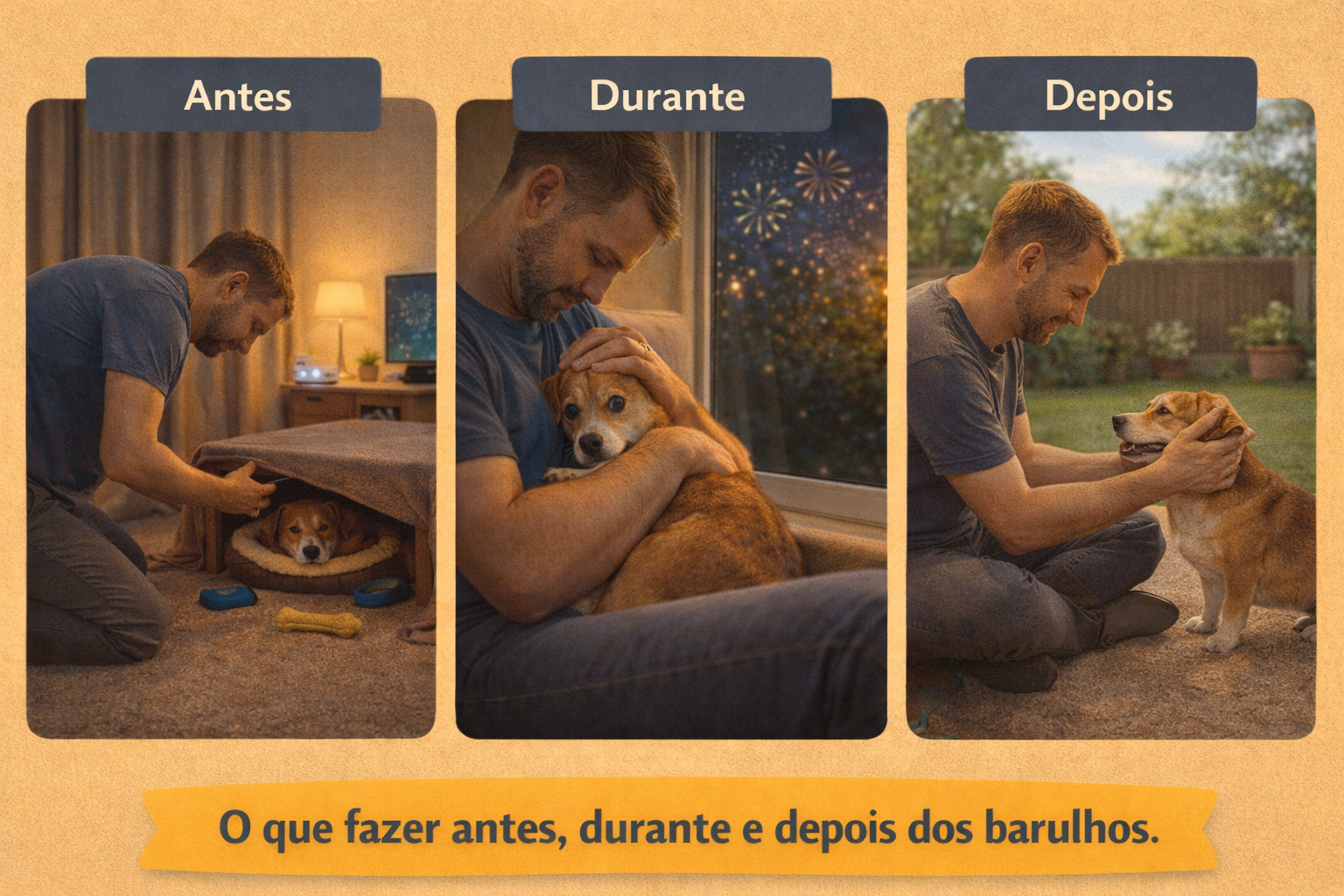 Sinais de pânico em cachorro durante fogos que indicam risco e necessidade de atenção