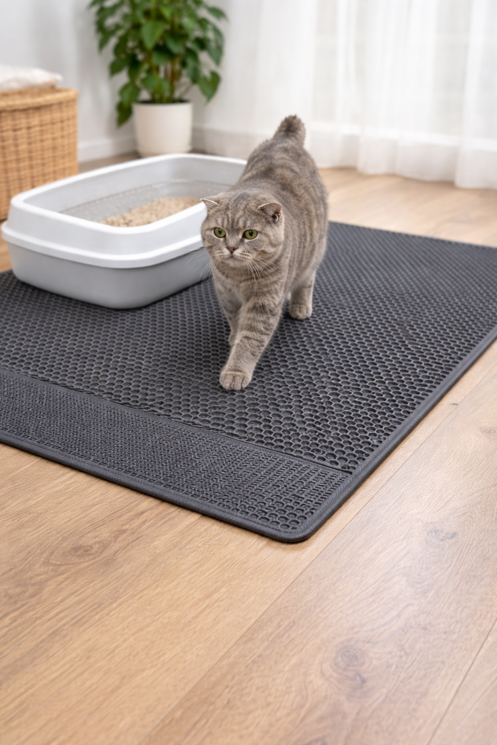 tapete antiderrapante premium para gato idoso