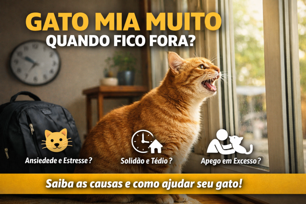 Gato mia muito quando fico fora