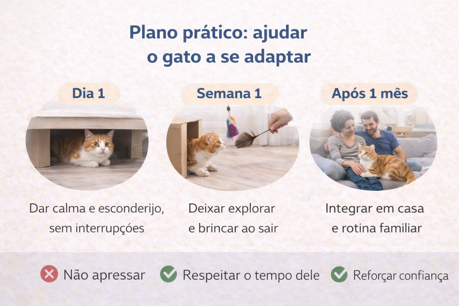 Plano prático para ajudar o gato a se adaptar após mudança de casa
